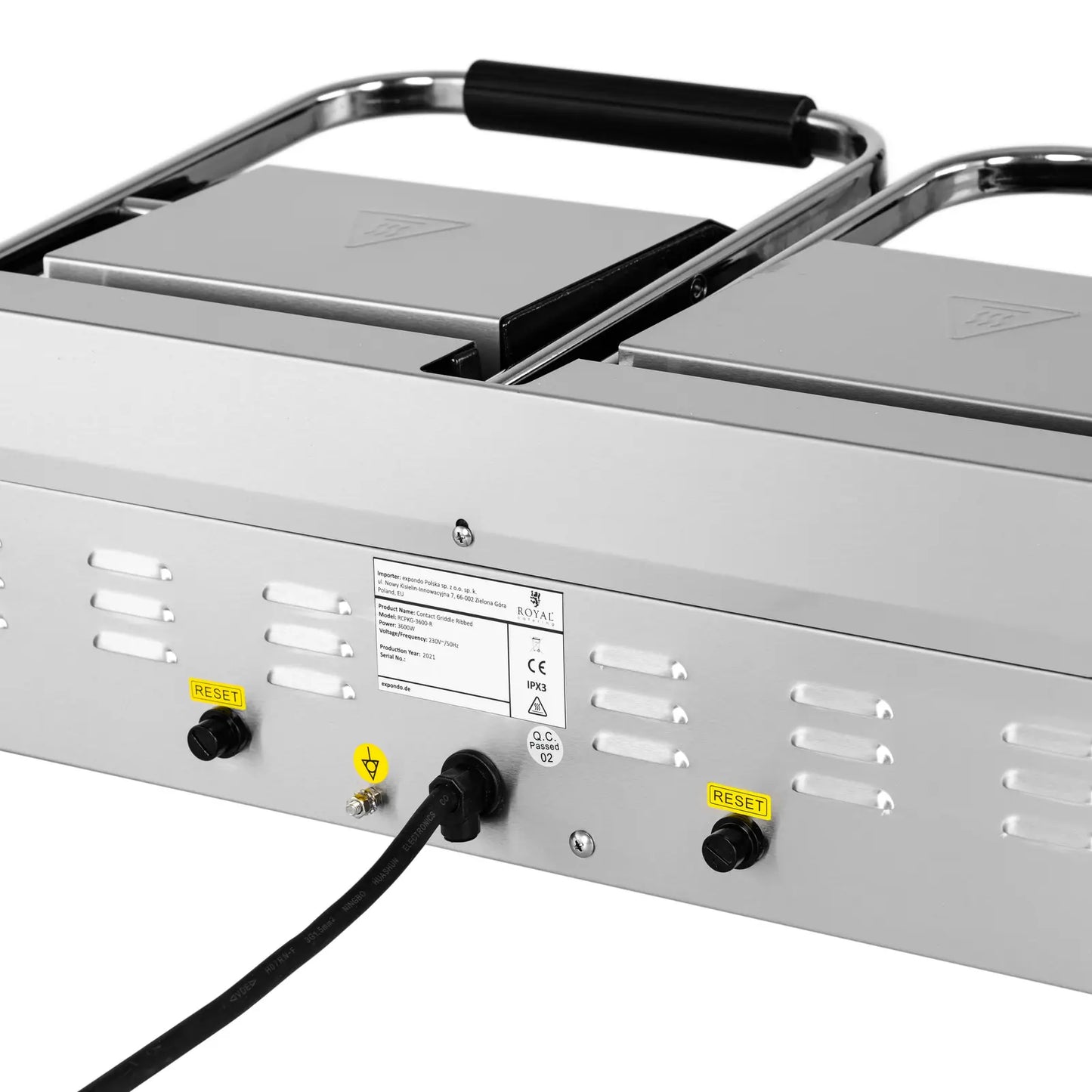 Toasters & Grills – Double-sided, grooved contact grill 3600 W - Carlat