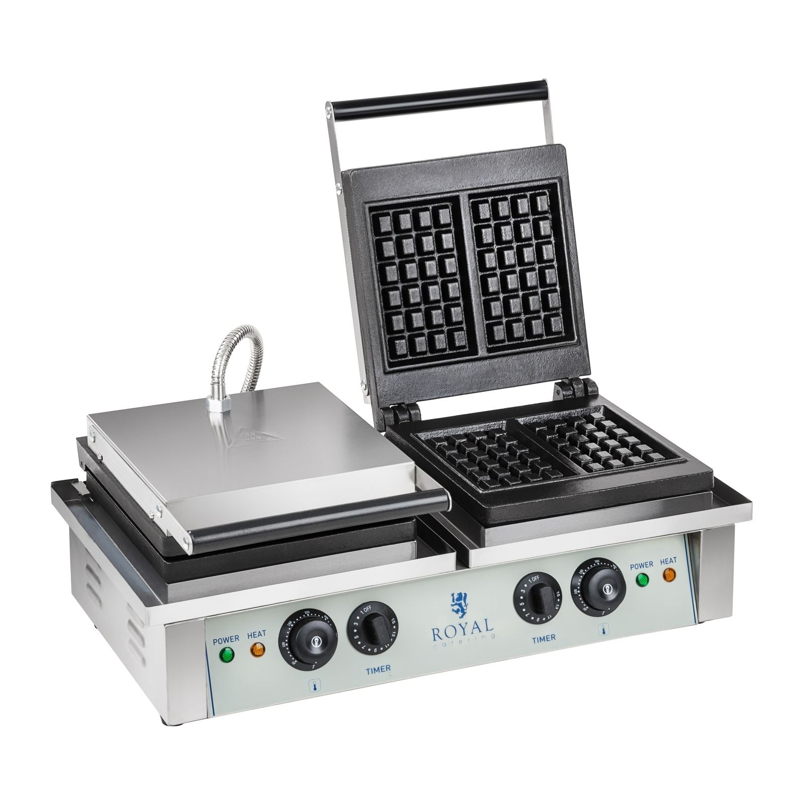 Toasters & Grills – Gofrownica prostokątna podwójna na 4 gofry - Carlat