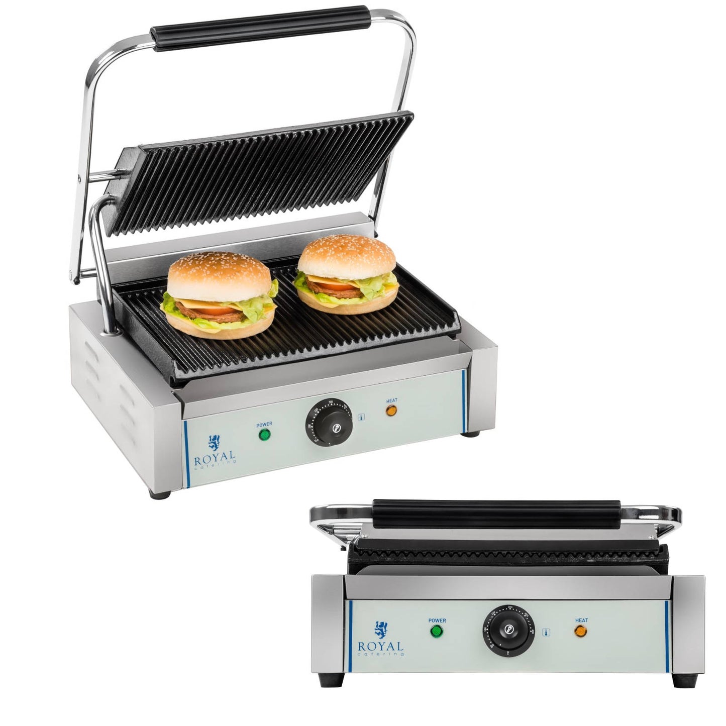 Toasters & Grills – Grill kontaktowy dwustronny ryflowany PANINI - Carlat