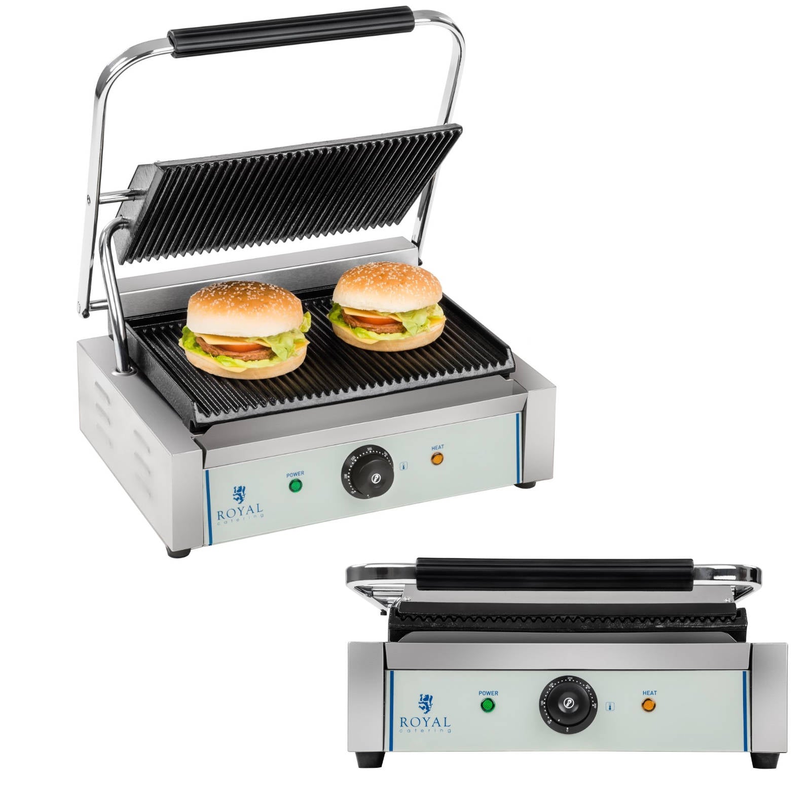 Toasters & Grills – Grill kontaktowy dwustronny ryflowany PANINI - Carlat