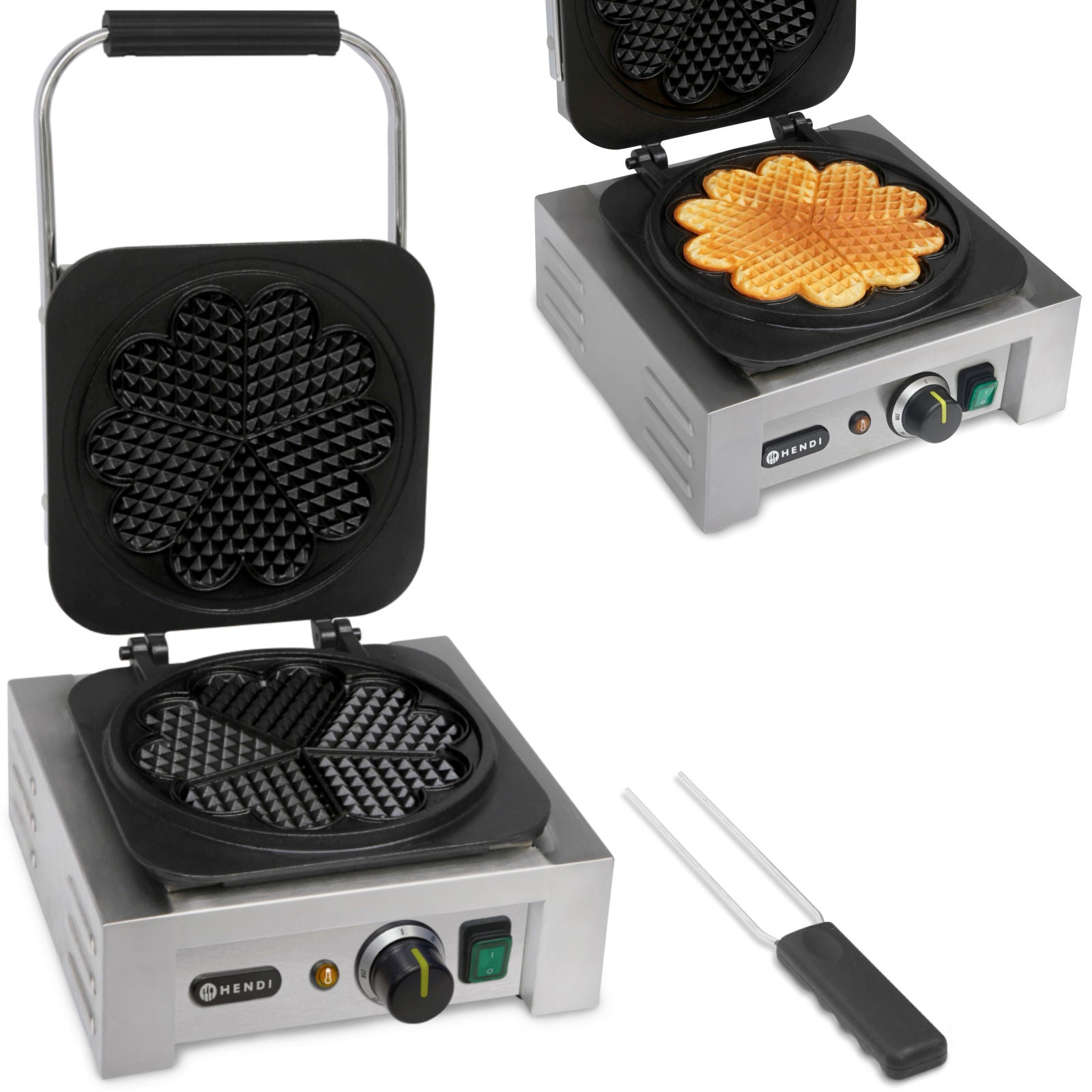 Toasters & Grills – Professional waffle iron, rosette, 5 heart - Carlat