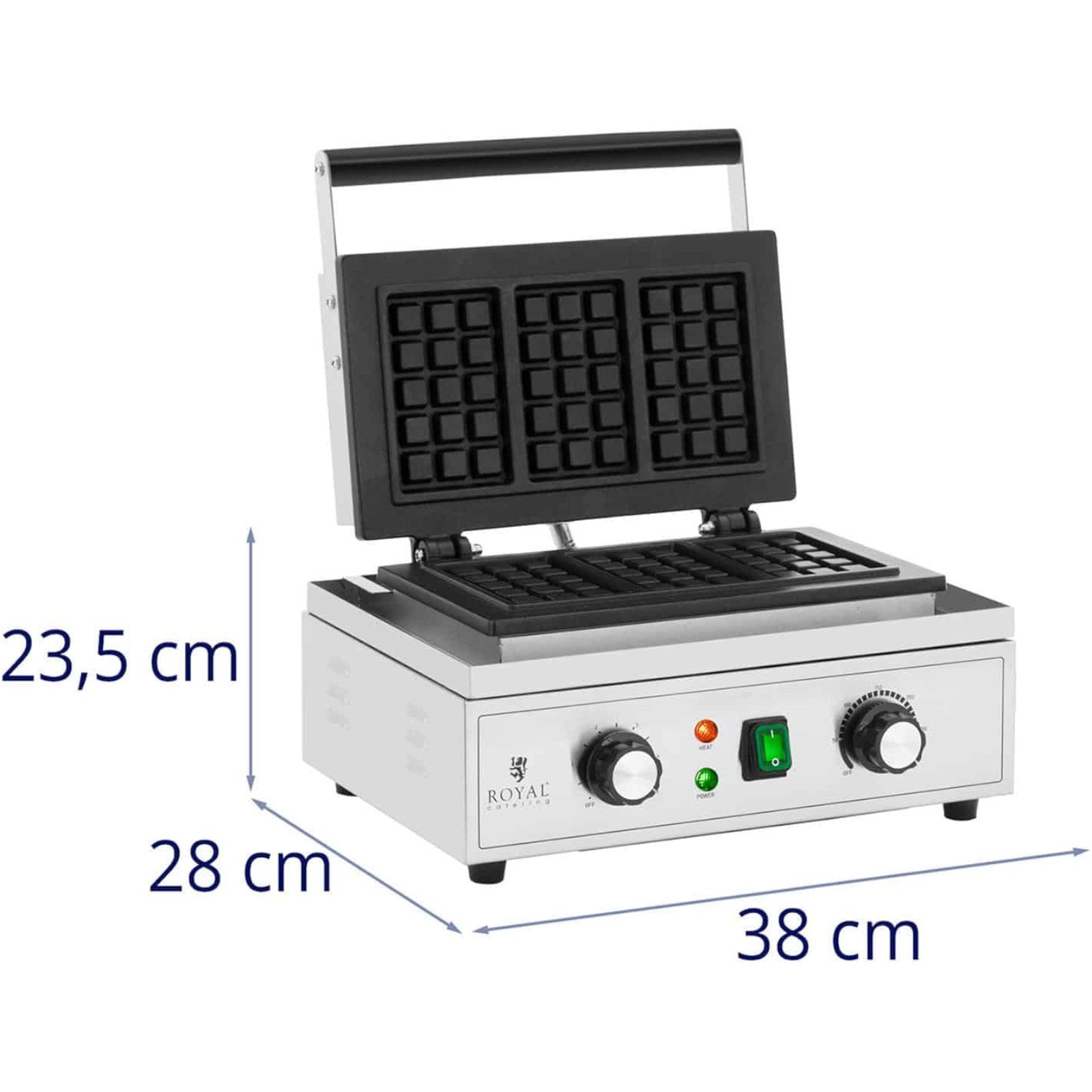 Toasters & Grills – Rectangular waffle maker for 3 Belgian - Carlat