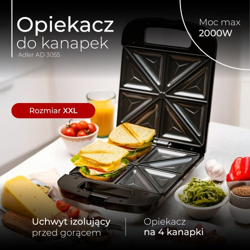 ADLER Toasters and Toast Makers – AD 3055 Sandwich Toaster – image 13