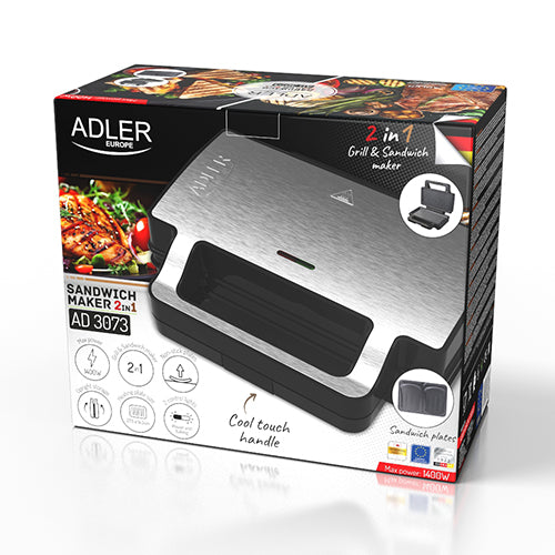 ADLER Toasters and Toast Makers – AD 3073 2-in-1 Sandwich Toaster – image 11
