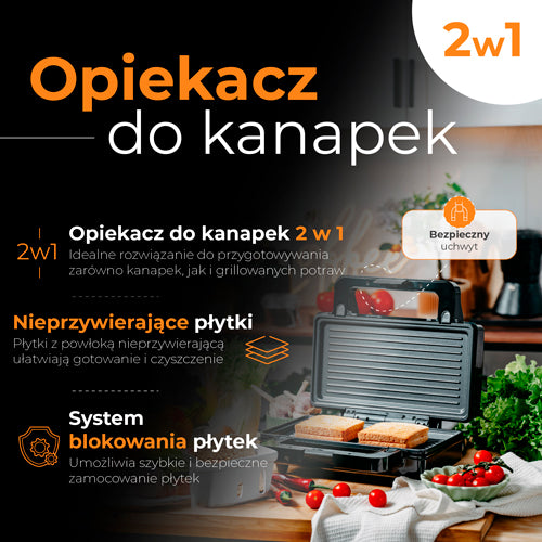 ADLER Toasters and Toast Makers – AD 3073 2-in-1 Sandwich Toaster – image 17