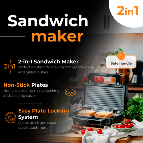 ADLER Toasters and Toast Makers – AD 3073 2-in-1 Sandwich Toaster – image 19