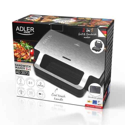 ADLER Toasters and Toast Makers – AD 3073 2-in-1 Sandwich Toaster – image 26
