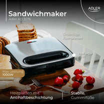 ADLER Toasters and Toast Makers – AD 3076 Sandwich Toaster – image 16