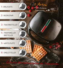 Toasters and Toast Makers – CR 3057 6-in-1 Sandwich Toaster - Carlat