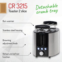CAMRY Toasters and Toast Makers – CR 3215 2-Slice Toaster – image 7