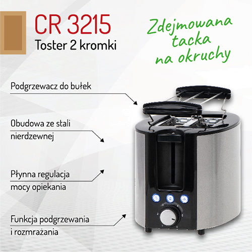 CAMRY Toasters and Toast Makers – CR 3215 2-Slice Toaster – image 8