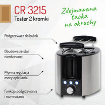 CAMRY Toasters and Toast Makers – CR 3215 2-Slice Toaster – image 8