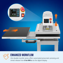 Tools – Double pneumatic heat transfer press 40 x 50 - Carlat