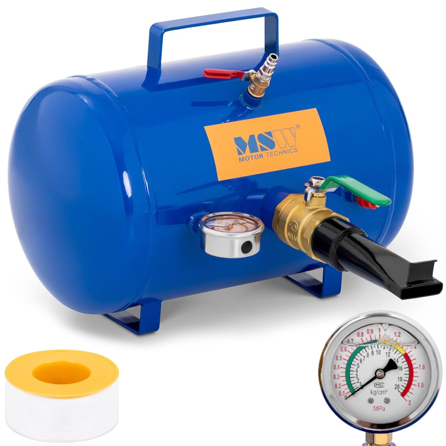 Tools – Inflator, pressure tank for inflating tire wheels with - Carlat