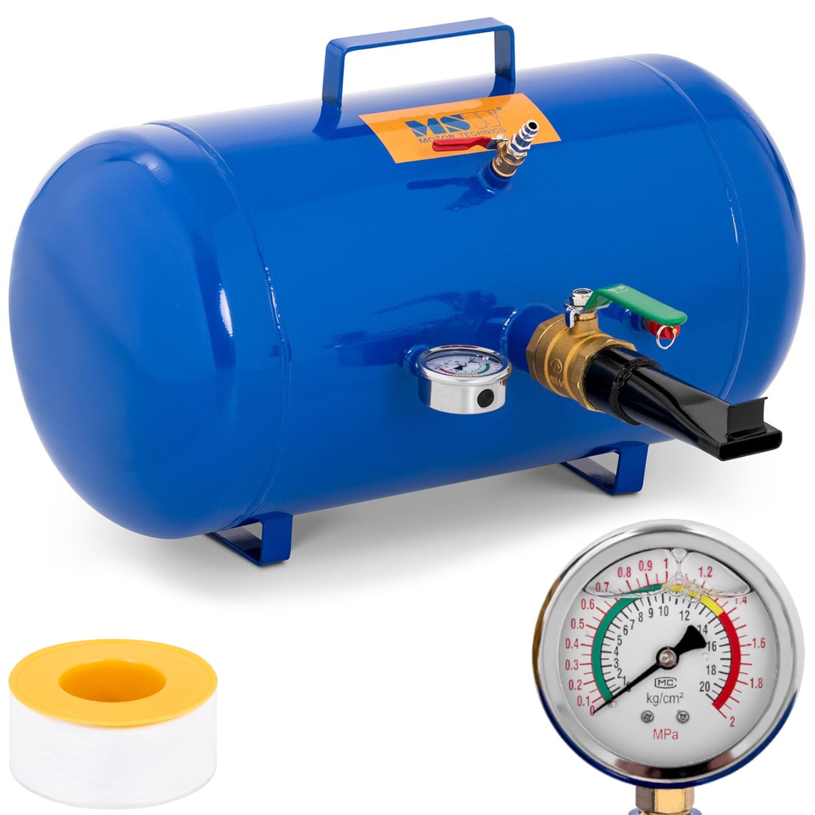 Tools – Inflator, pressure tank for inflating tire wheels with - Carlat