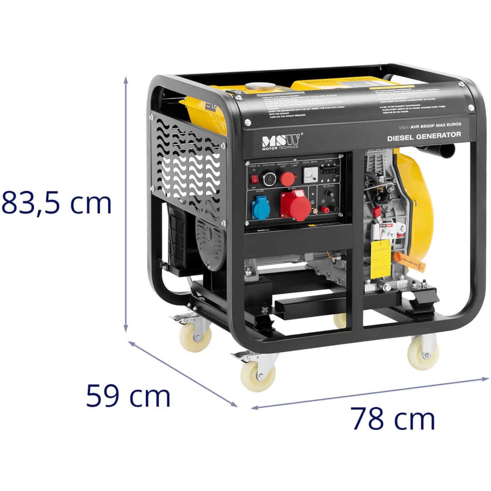 Tools – Mobile diesel generator set 240/400 V 8500 W - Carlat