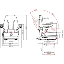 Tools – Seat, adjustable seat with armrests and tractor belt, - Carlat