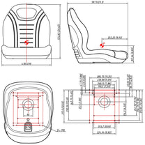 Tools – Seat seat for tractor, lawn mower, forklift, 47 - Carlat