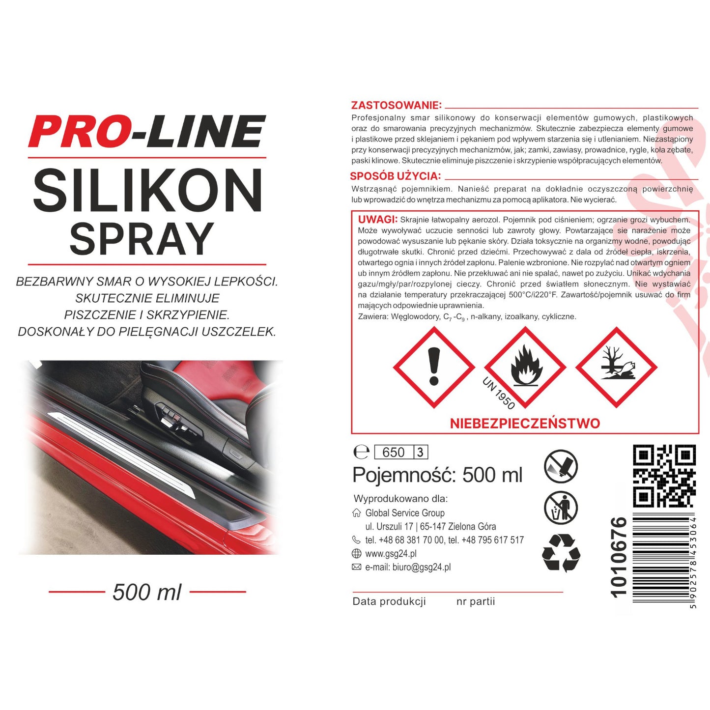 Tools – Silicone spray grease for seal care PRO-LINE 500ml - Carlat