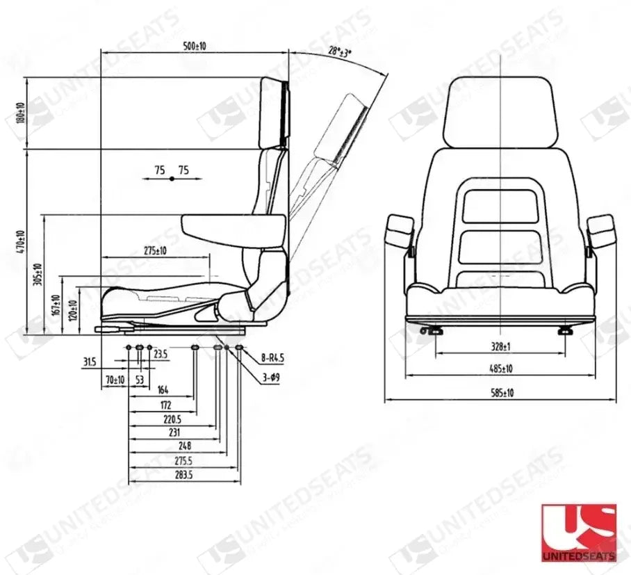 UnitedSeats Top15 construction seat PVC - UnitedSeats Vehicle Seat (image 3)