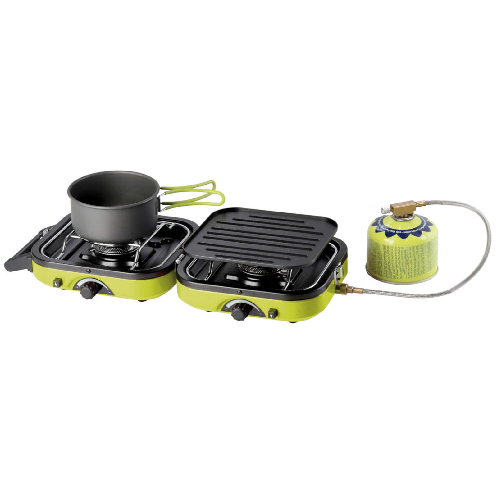 Tourist stove for camping double DUAL COMPACT + GRILL - Carlat
