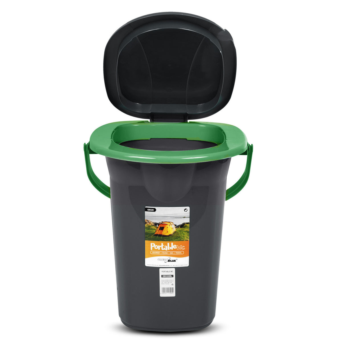 Tourist toilets – GreenBlue GB320BG tourist toilet, black and green