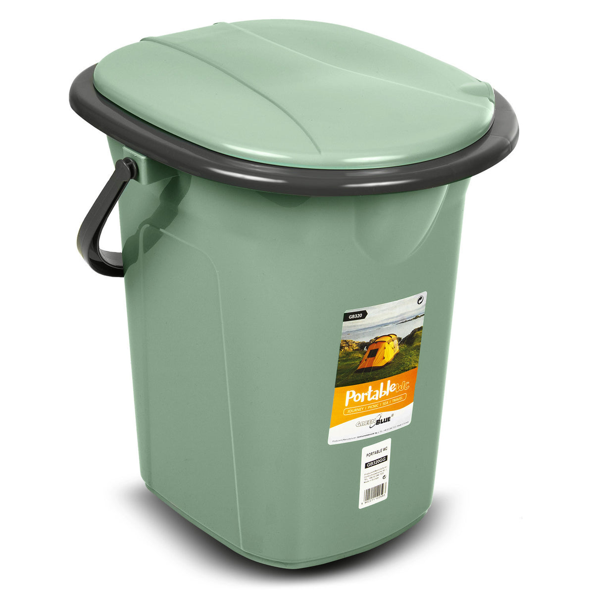 Tourist toilets – GreenBlue GB320GG tourist toilet, green and gray - Carlat