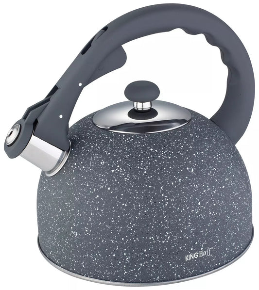 Traditional Teakettles – Kinghoff Traditional 2.6-liter Teakettle, Marble Gray - Carlat
