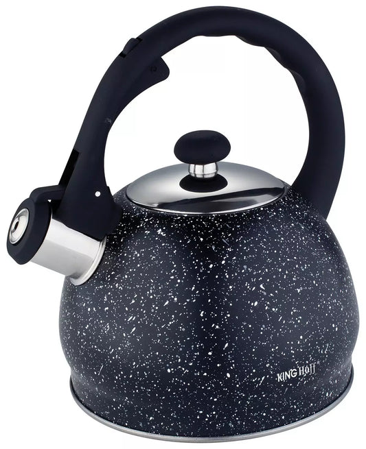 Traditional Teakettles – Kinghoff Traditional 2-Liter Black Marble Teakettle - Carlat