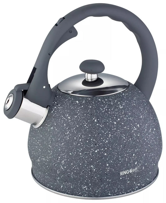 Traditional Teakettles – Kinghoff Traditional 2-Liter Marble-Patterned Teakettle (Gray) - Carlat