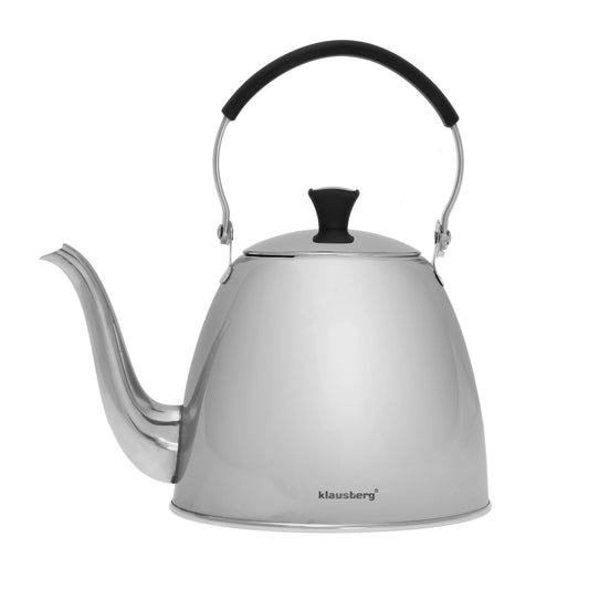 Traditional Teakettles – Teapot with strainer, silver-colored steel, 1.1 L, Klausberg - Carlat