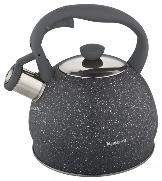 Traditional Teakettles – Traditional 2-liter kettle, gray Klausberg marble pattern - Carlat