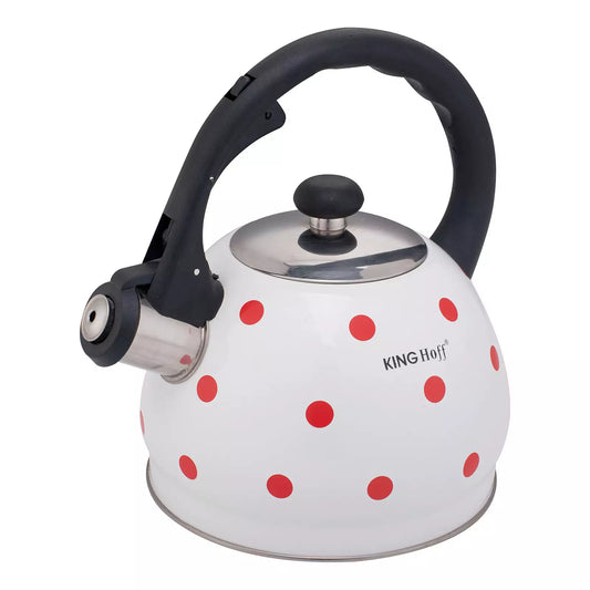 Traditional Teakettles – Traditional 2-liter polka-dot teapot by Kinghoff - Carlat
