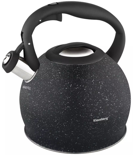 Traditional Teakettles – Traditional 3-liter Teakettle, Black Marble Klausberg - Carlat
