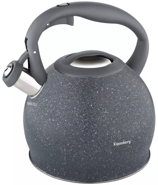 Traditional Teakettles – Traditional 3-liter kettle, Klausberg gray marble pattern - Carlat