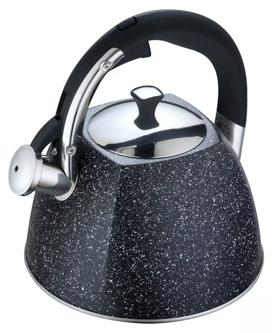 Traditional Teakettles – Traditional Teakettle, 2.2 L, Black Klausberg Marble Pattern - Carlat