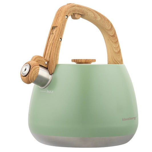Traditional Teakettles – Traditional Whistling Kettle, 2.5 L, Green, Klausberg, KB-9039 - Carlat