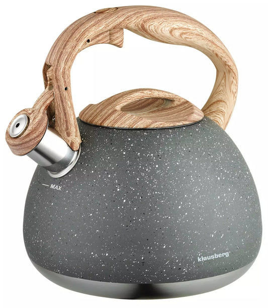 Traditional Teakettles – Traditional kettle, 2.8 L, gray marbled Klausberg - Carlat