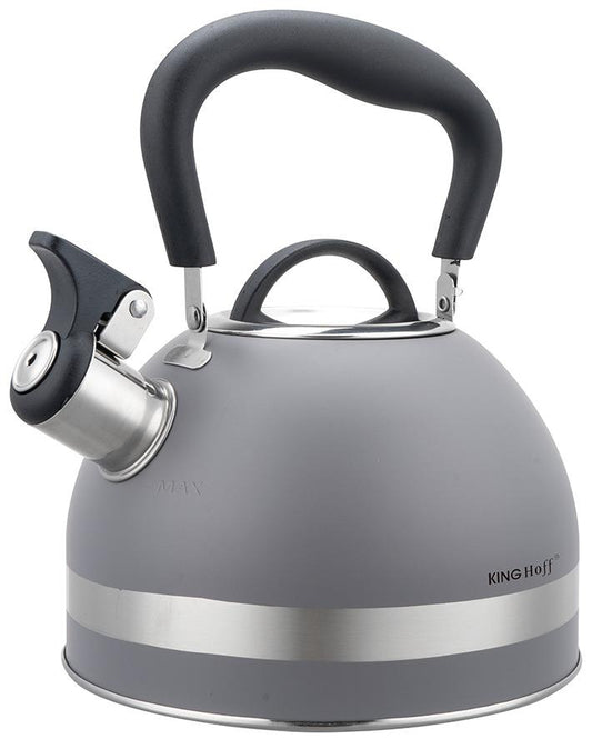 Traditional – Whistling kettle, 1.8 L, stainless steel, gray, Kinghoff, KH-1851 - Carlat