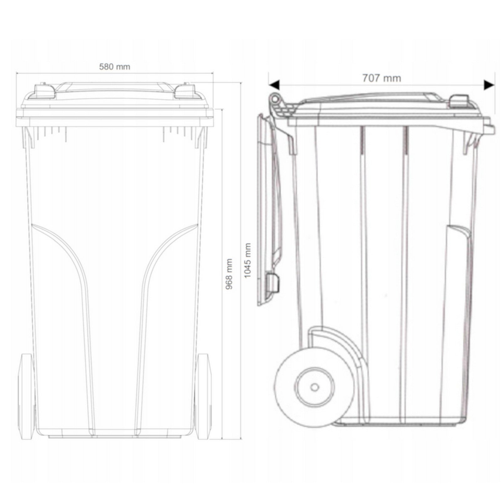 Trash Cans – BIO waste bin container with double bottom, - Carlat