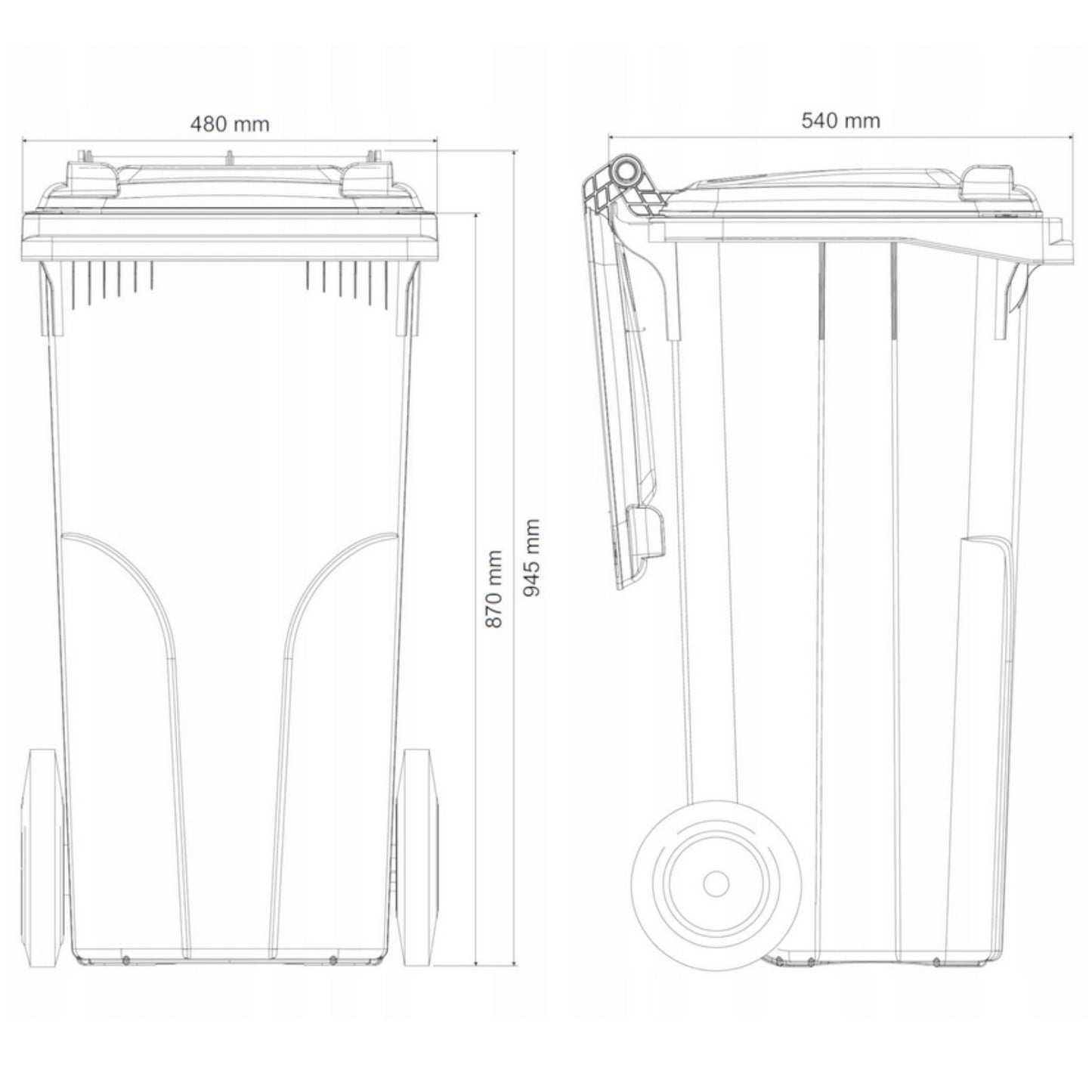 Trash Cans – Container bucket for waste and garbage Europlast - Carlat
