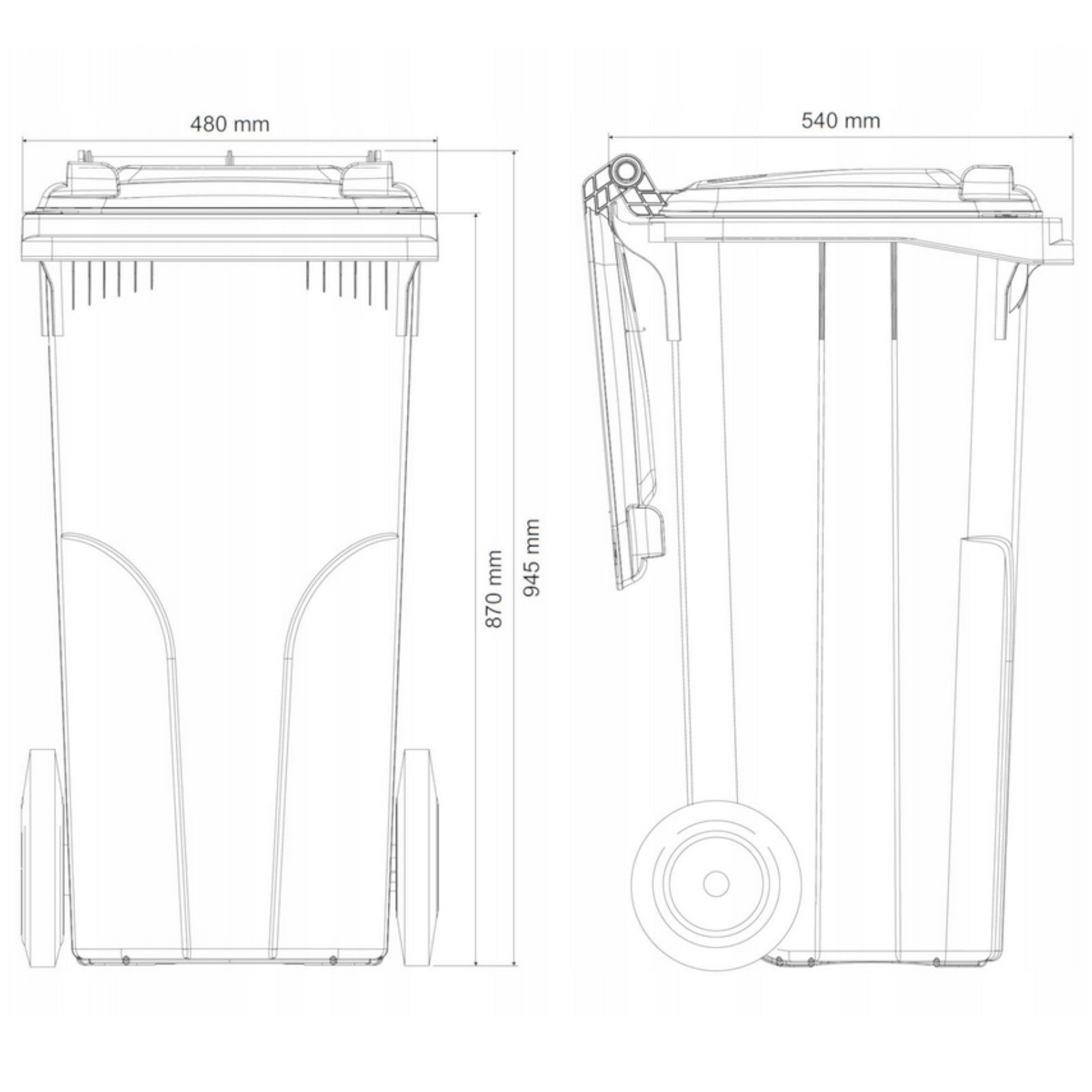 Trash Cans – Container bucket for waste and garbage Europlast - Carlat