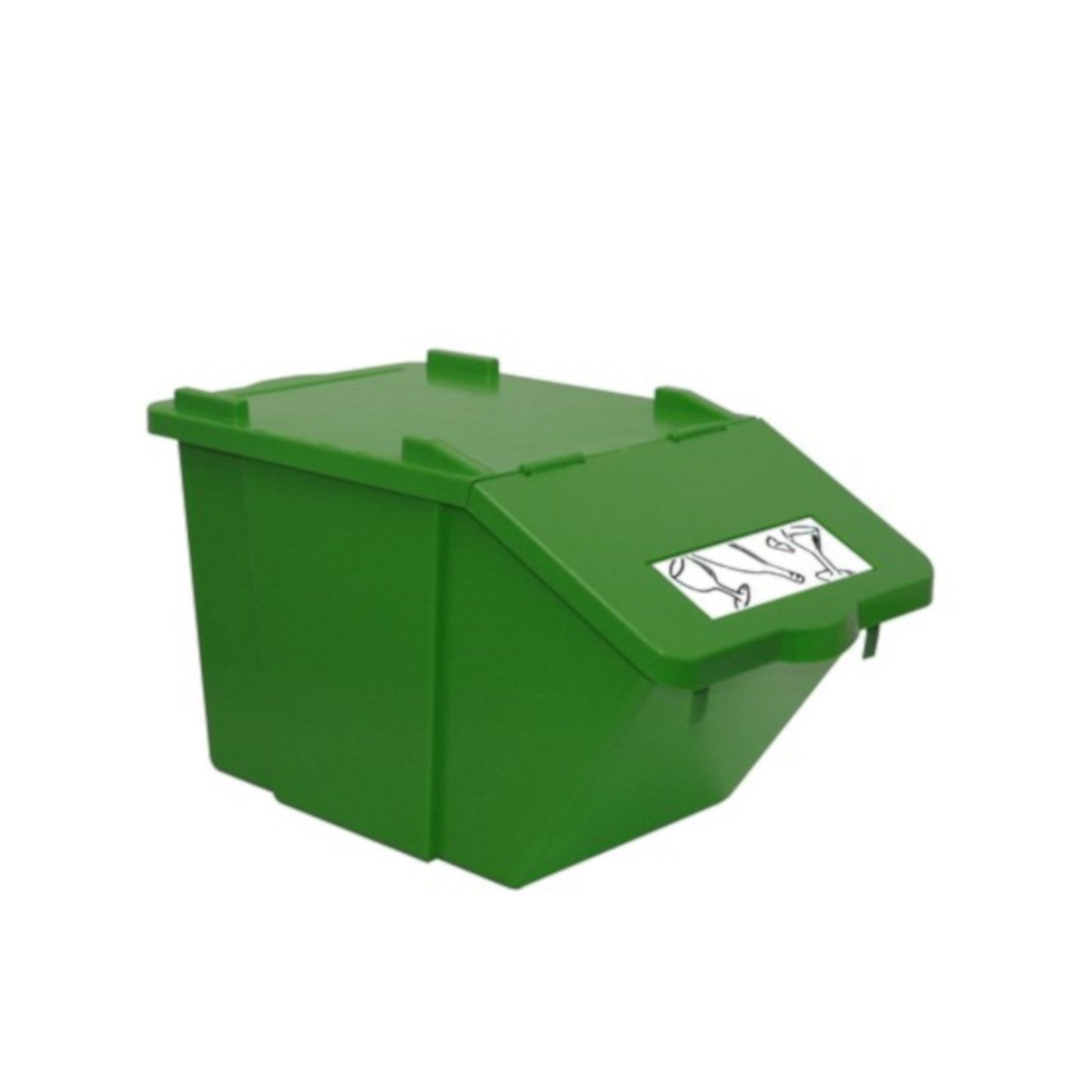 Trash Cans – Double-decker waste sorting container - green, 45L - Carlat
