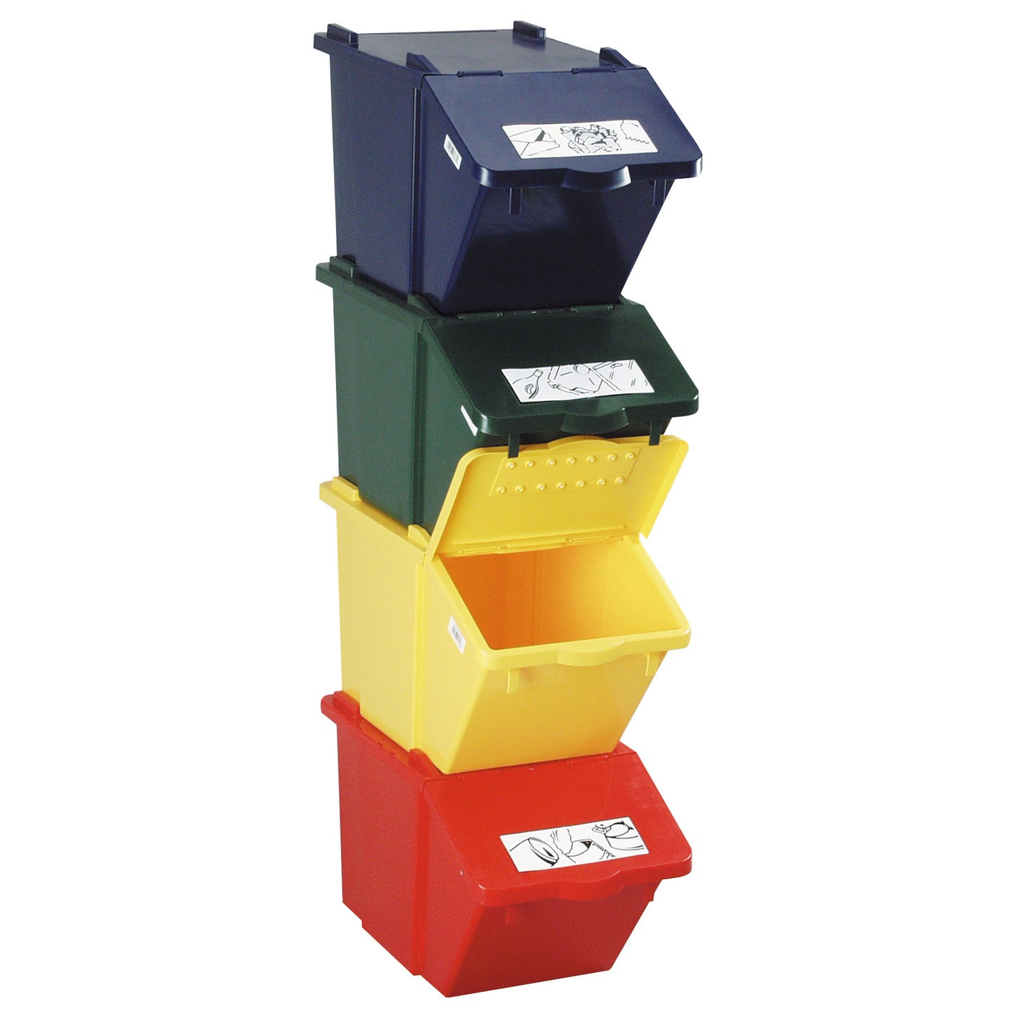 Trash Cans – Double-decker waste sorting container - green, 45L - Carlat