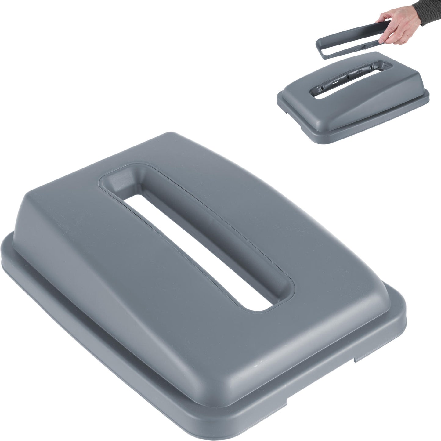 Trash Cans – Lid with a rectangular opening for the - Carlat