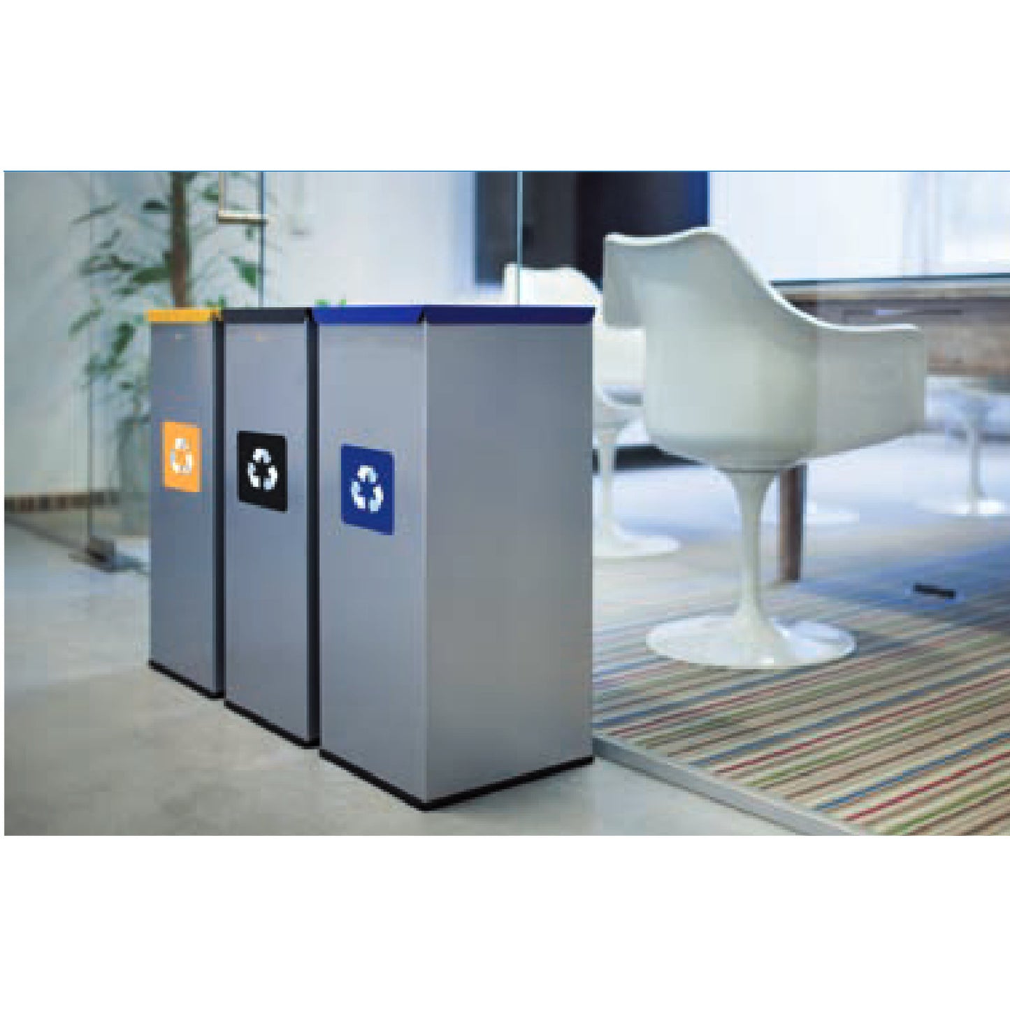 Trash Cans – Metal waste sorting bin 30x30x70cm 60L PAPER - Carlat