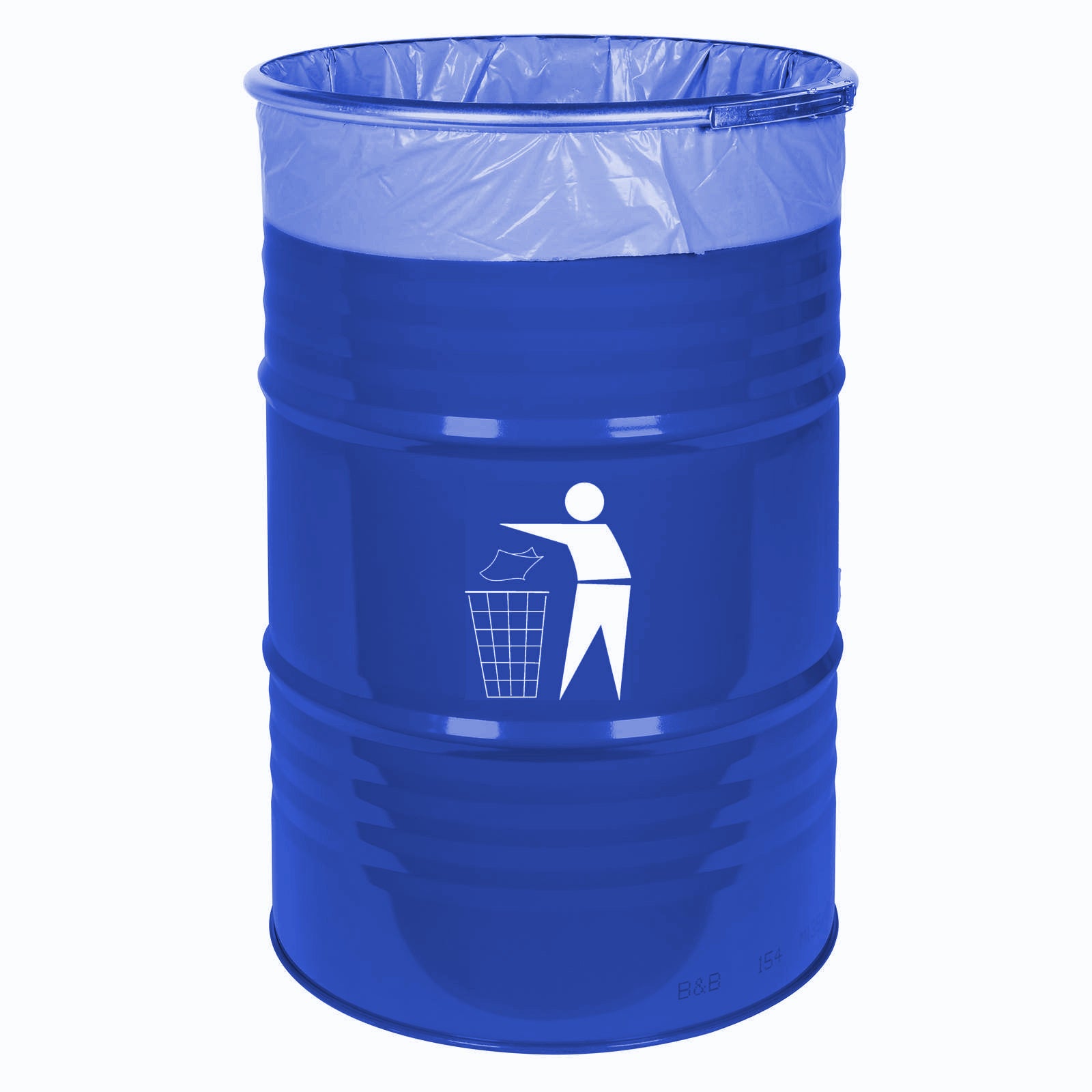 Trash Cans – Outdoor container, garbage bin, durable steel BARREL - Carlat