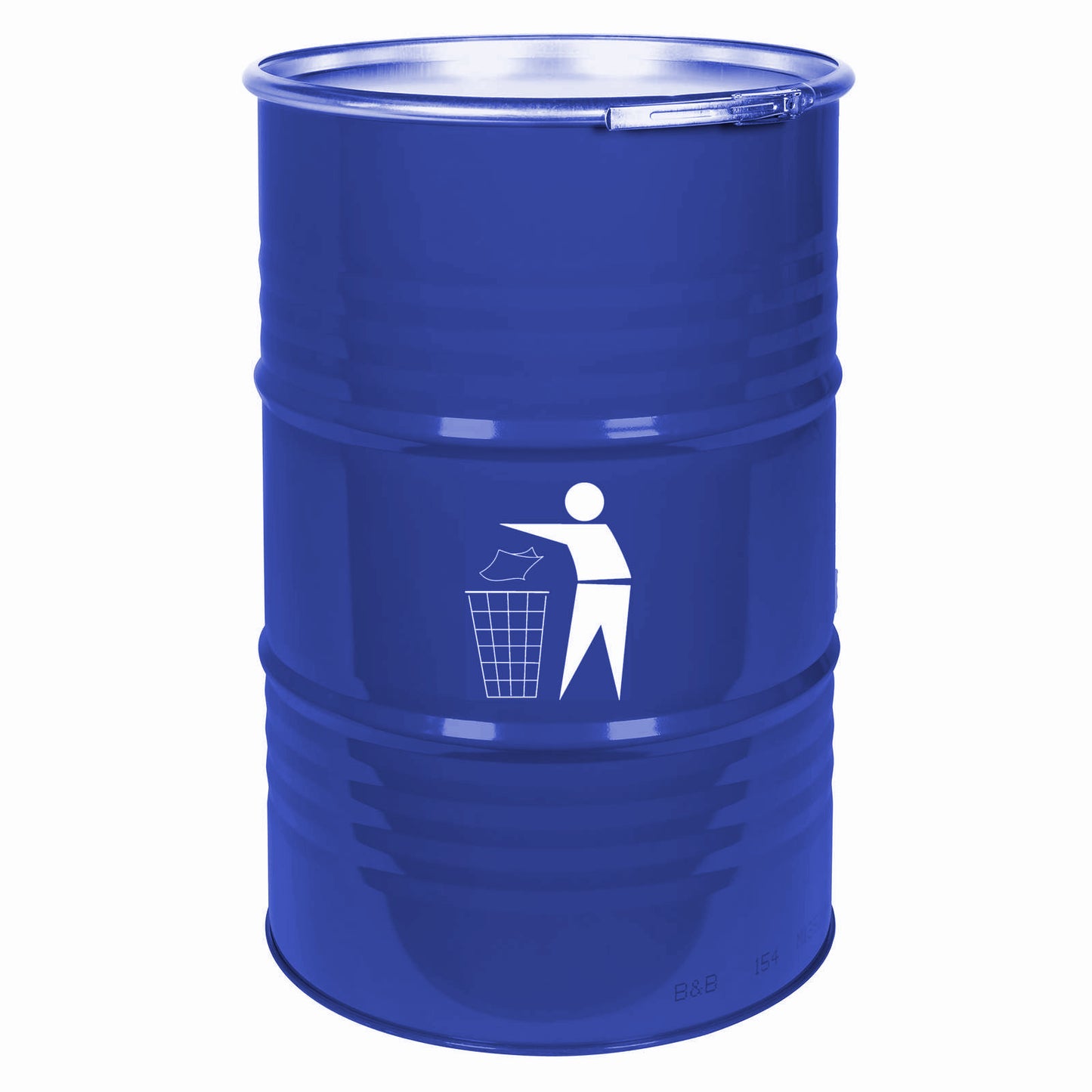 Trash Cans – Outdoor container, garbage bin, durable steel BARREL - Carlat