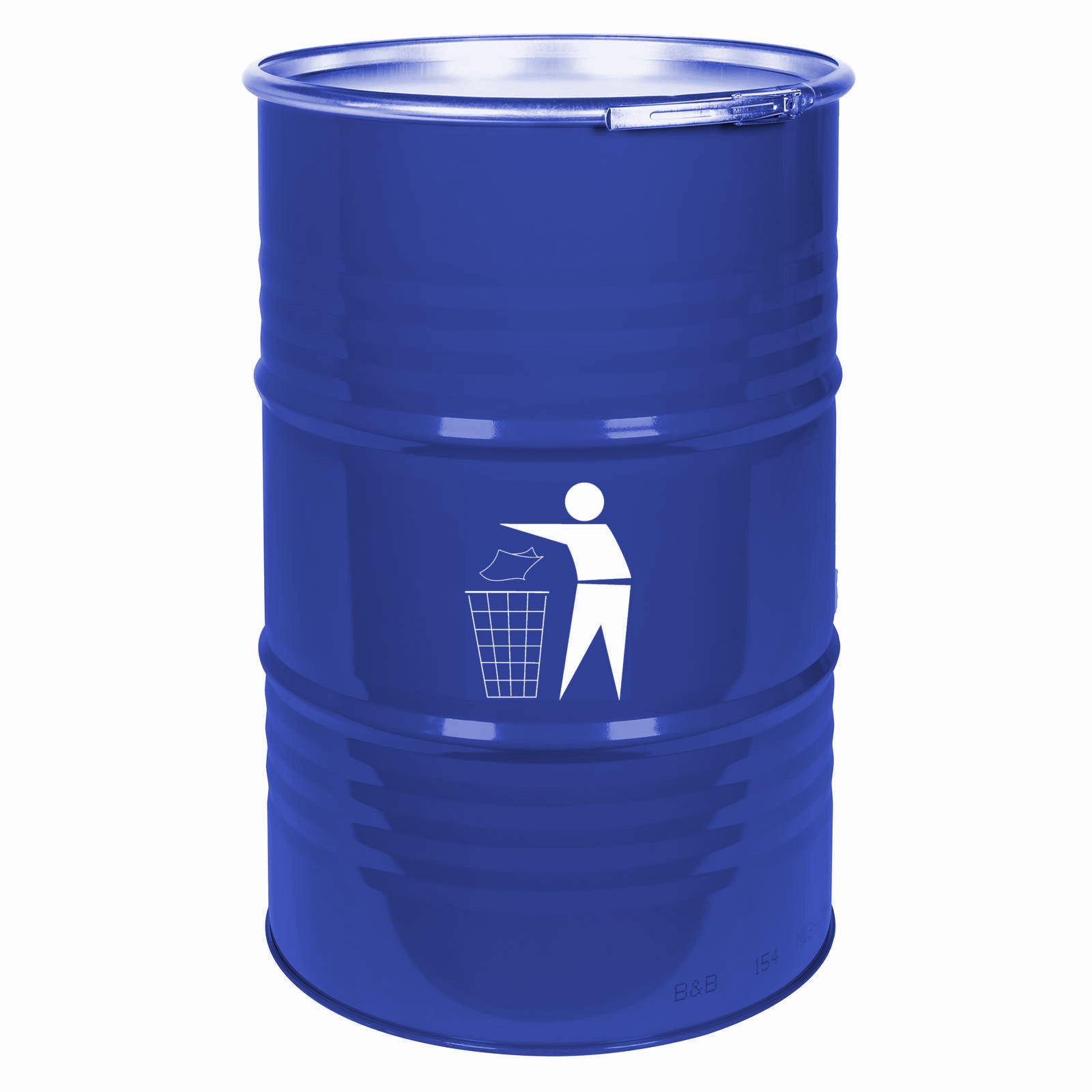Trash Cans – Outdoor container, garbage bin, durable steel BARREL - Carlat