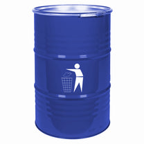 Trash Cans – Outdoor container, garbage bin, durable steel BARREL - Carlat